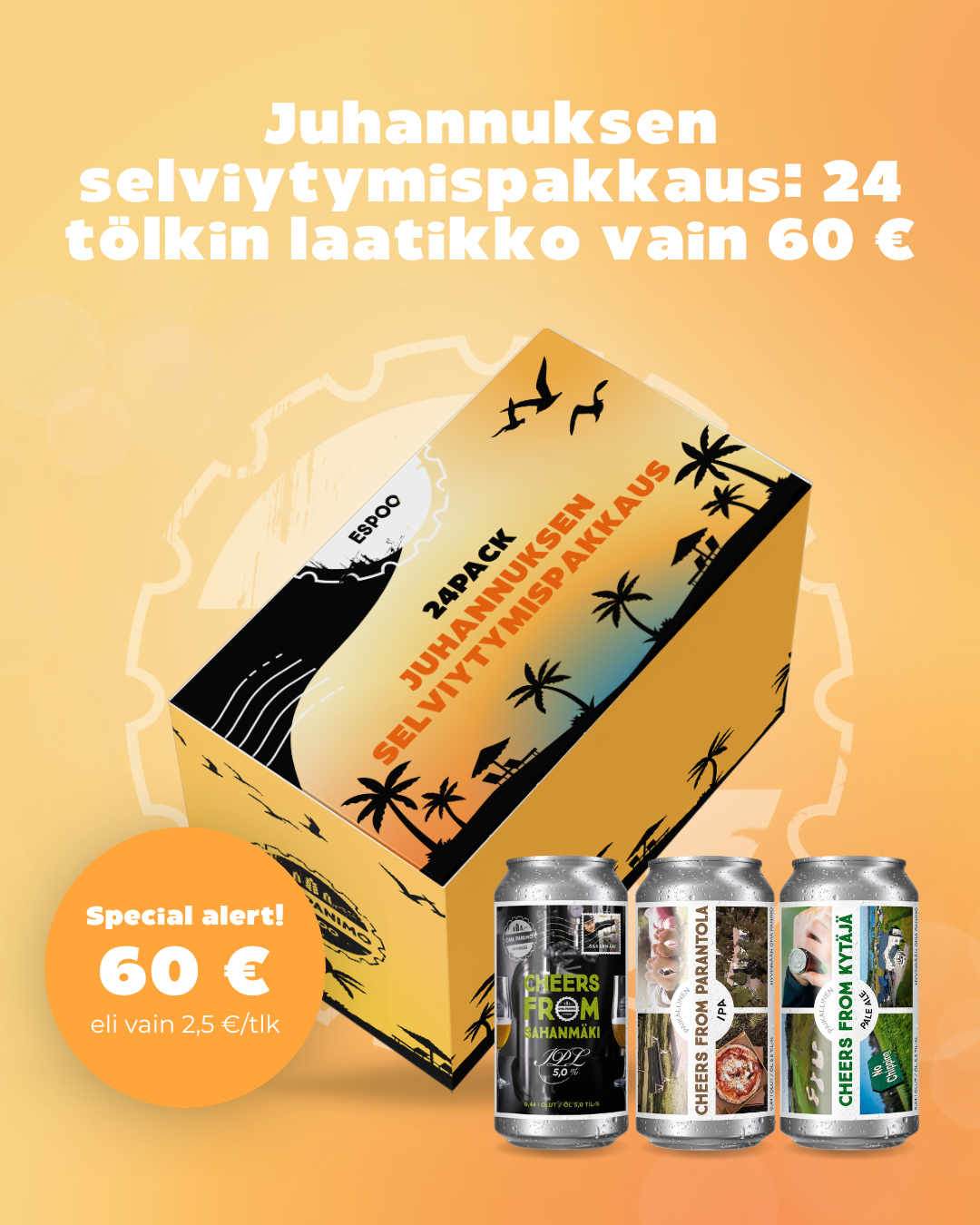 Juhannuksen selviytymispakkaus